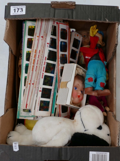 Appraisal: A collection of children's items including Poppets puppets early rubber