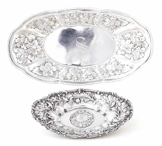 Appraisal: American and Canadian sterling bowls Danmaks Refining Co floral-stippled scalloped