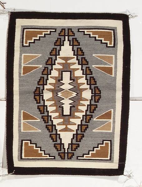 Appraisal: A Navajo Two Grey Hills tapestry Rose Mike very finely