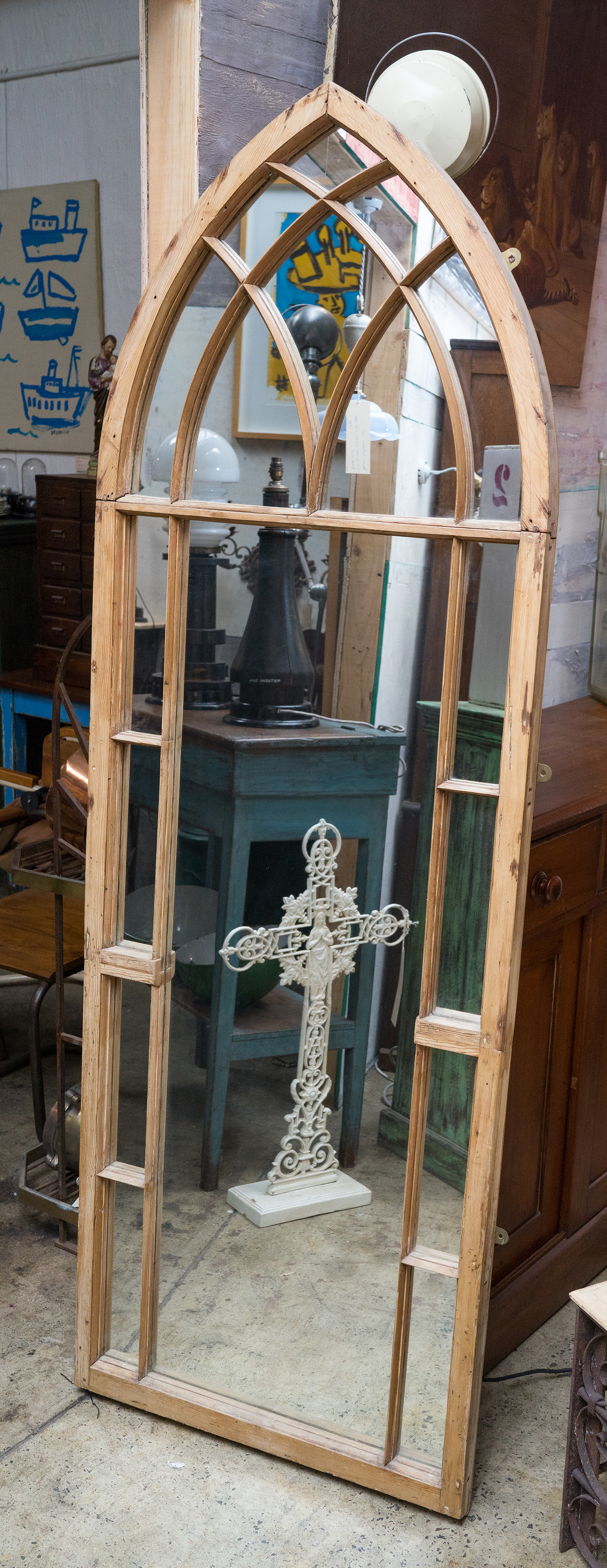 Appraisal: AN EARLY th CENTURY GOTHIC INSPIRED WINDOW CONVERTED INTO A