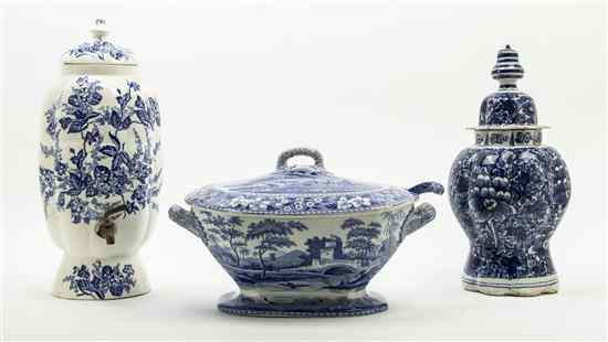 Appraisal: A Collection of English and Continental Pottery Serving Articles comprising