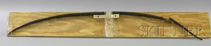 Appraisal: Native American Painted Wooden Bow damaged lg in