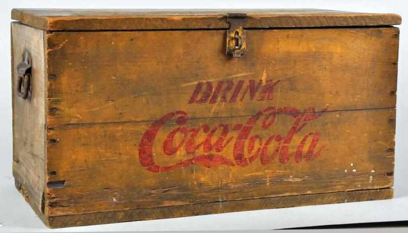 Appraisal: Early Wooden Coca-Cola Countertop Ice Box Description Circa to Issued