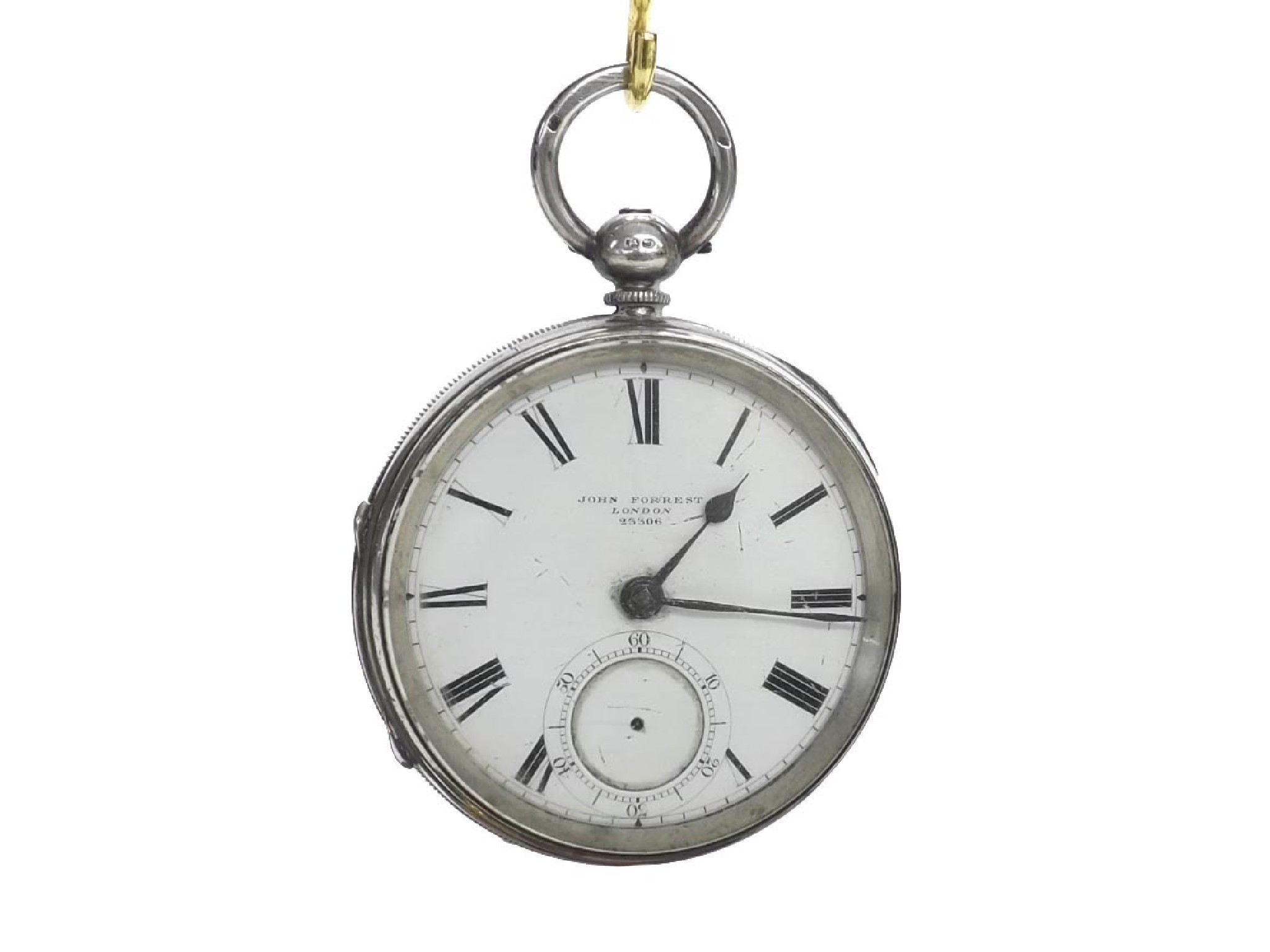 Appraisal: John Forrest silver fusee lever pocket watch Chester the movement