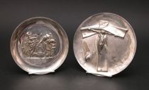 Appraisal: Two Dali Sterling Silver Plates C The first plate produced