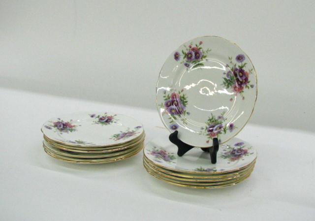 Appraisal: Set of Twelve Hammersley China Luncheon Plates '' diameter floral