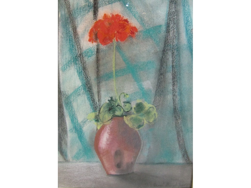 Appraisal: ESME LLOYD JONES Pastel 'Still life with geranium' signed recto