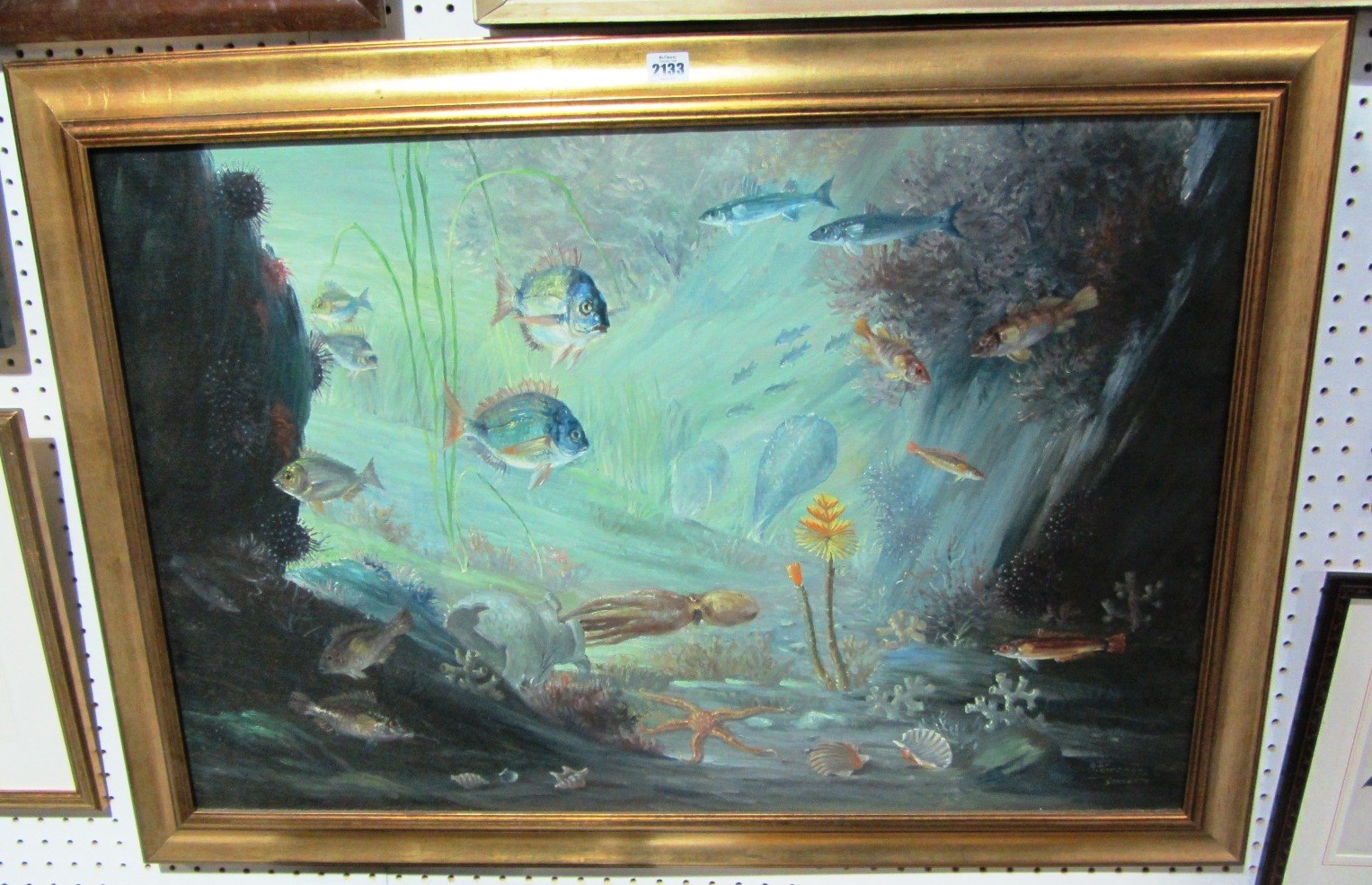 Appraisal: A Fiorentino th century On the sea bed oil on