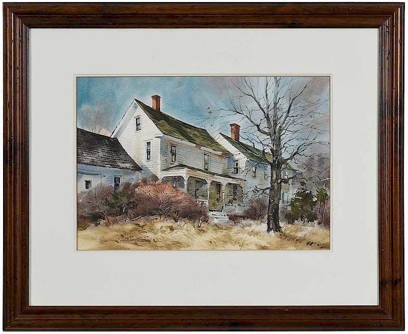 Appraisal: Ludlow Thorston New Jersey th st century Old Farmhouse signed