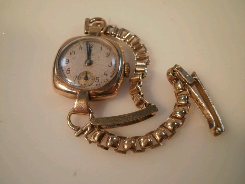 Appraisal: A 's 's Tudor ladies ct gold wristwatch on ct