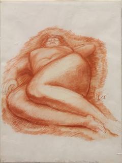 Appraisal: Drawing by Antoniucci Volti Antoniucci Volti French - Sleep sanguine