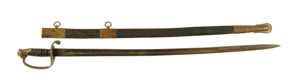 Appraisal: LEECH RIGDON TYPE FOOT OFFICERS SWORD W SCABBARD The guard