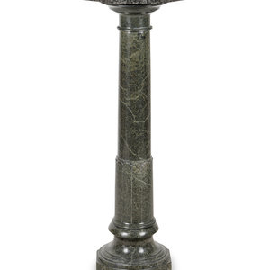 Appraisal: A Marble Pedestal th Century Height x width of top