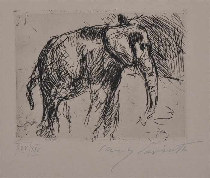 Appraisal: LOVIS CORINTH - TWO ANIMAL STUDIES Etchings signed in pencil