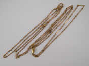 Appraisal: An antique carat gold long guard chain approx cm long