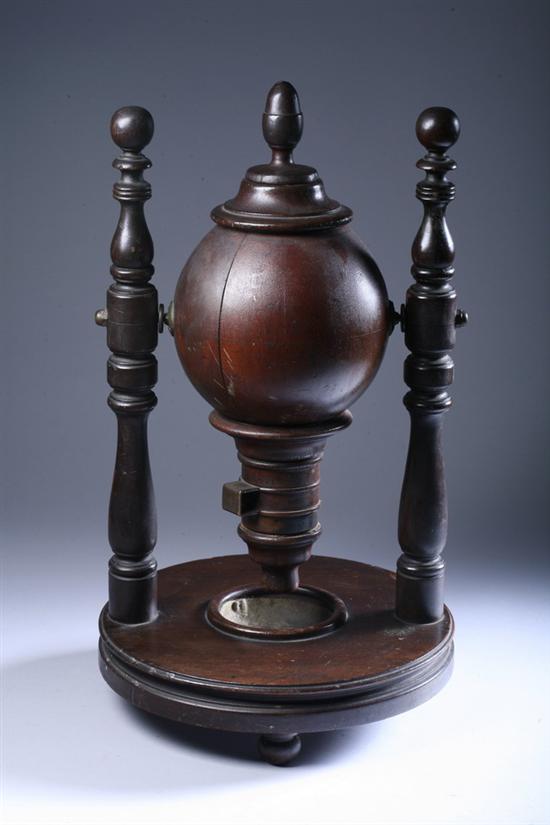 Appraisal: VICTORIAN MAHOGANY KENO GOOSE last quarter th century Globular form