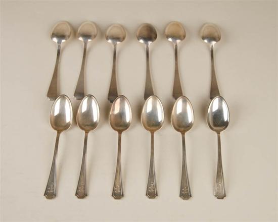 Appraisal: Twelve Sterling Fairfax Teaspoons by Durgin with an F monogram