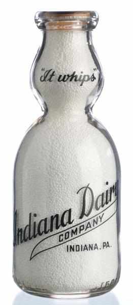 Appraisal: Indiana Dairy Milk Bottle Description Indiana PA The reverse side