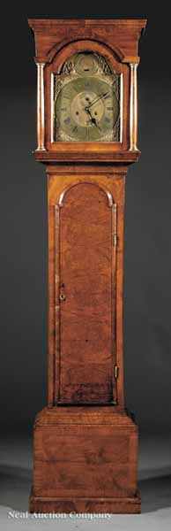 Appraisal: A George II Carved Walnut Tall Case Clock c the