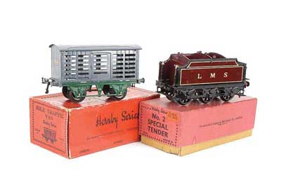 Appraisal: Hornby O Gauge Miscellaneous items consisting of No Milk Traffic