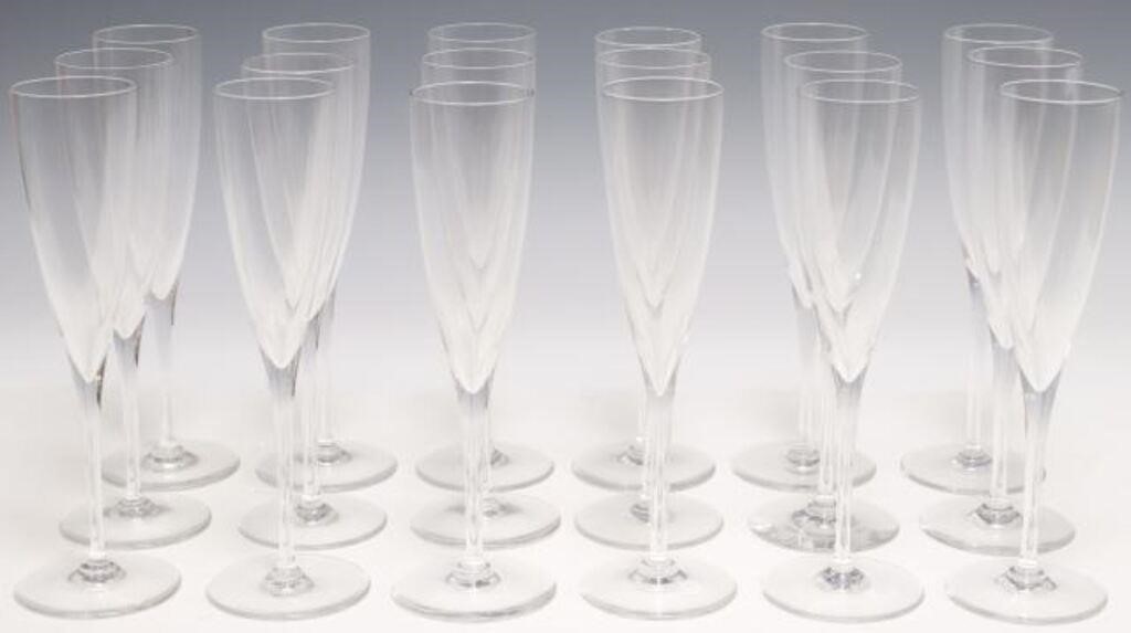 Appraisal: BACCARAT DOM PERIGNON CRYSTAL CHAMPAGNE FLUTES lot of French Baccarat