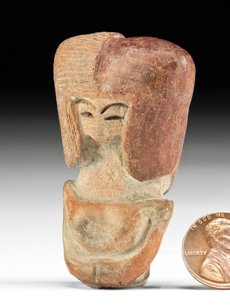 Appraisal: Valdivian Pottery Venus Fragment First Time At Auction Pre-Columbian Ecuador