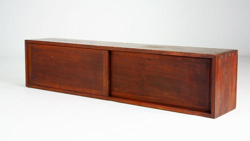 Appraisal: GEORGE NAKASHIMA Walnut wall-hanging cabinet en suite with preceding Unmarked