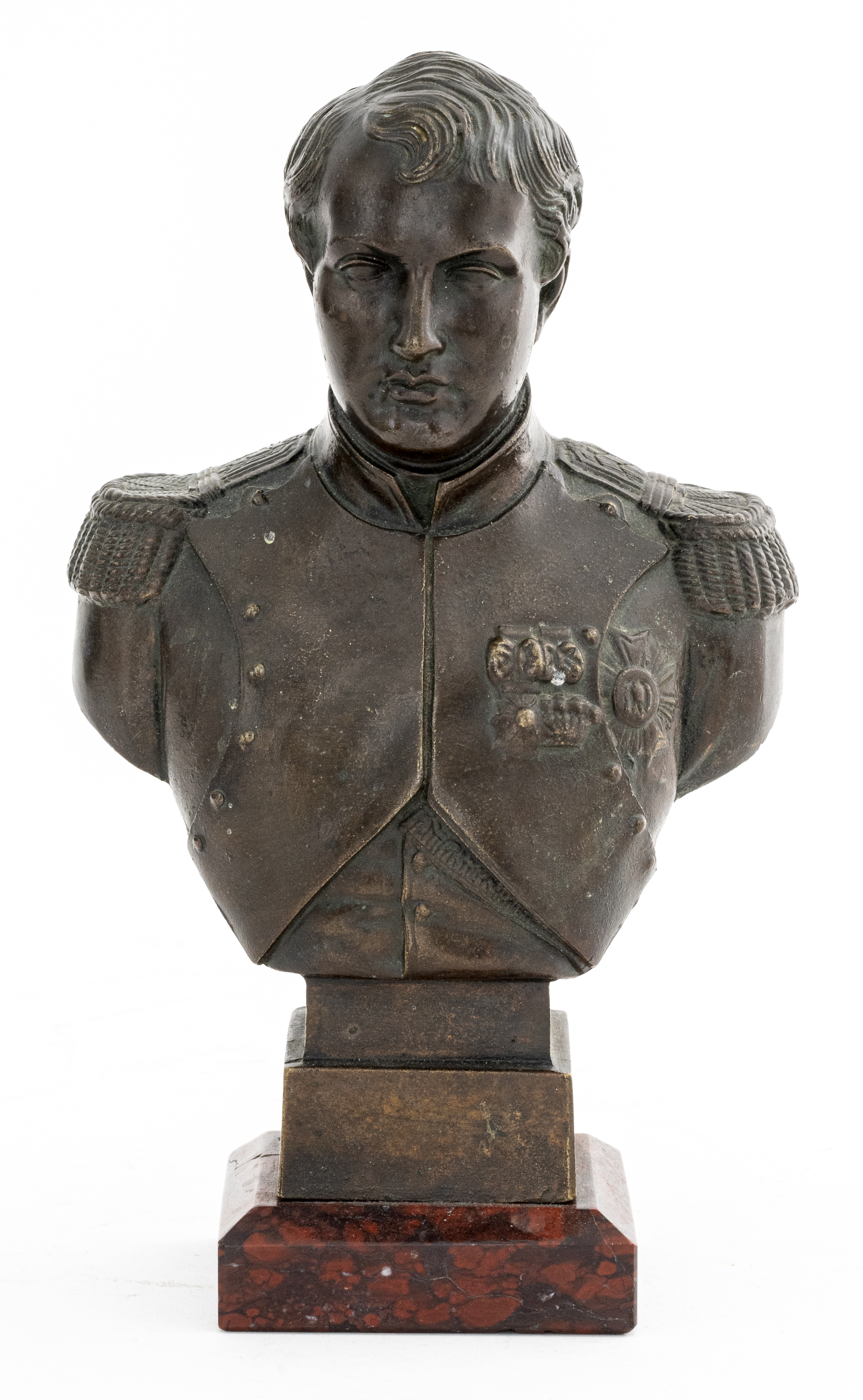 Appraisal: NAPOLEON BONAPARTE BRONZE BUST SIGNED French cast bronze bust of