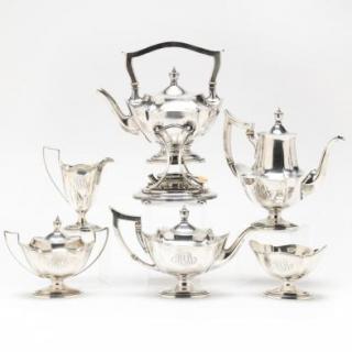 Appraisal: Gorham Plymouth Sterling Silver Tea Coffee Service a six piece