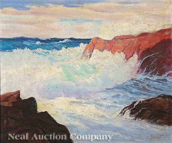 Appraisal: George Sanders Bickerstaff American California - Raging Surf oil on