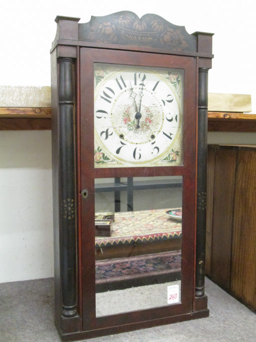 Appraisal: WOODEN WORKS CONNECTICUT SHELF CLOCK Seth Thomas Clock Co Plymouth