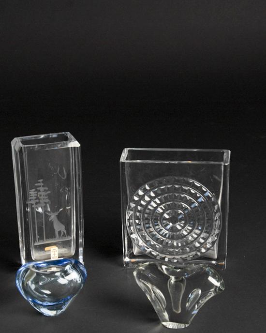 Appraisal: Bengt Edenfalk and other Scandinavian Crystal Vases Two largest with