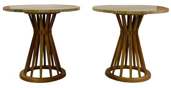 Appraisal: Pair of Edward Wormley for Dunbar Sheaf of Wheat tables