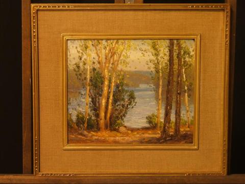 Appraisal: GUSTAVE ADOLPH WIEGAND B GERMANY - D AMERICA BIRCHES Oil