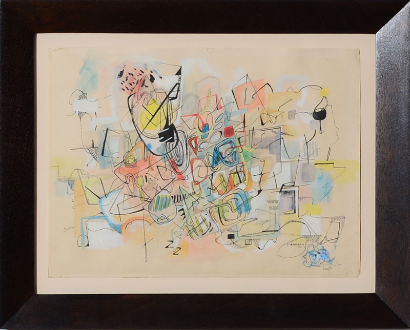 Appraisal: GERTRUDE BARRER - UNTITLED III Watercolor gouache and ink on