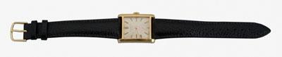 Appraisal: Patek Philippe wristwatch square kt gold case - in silver