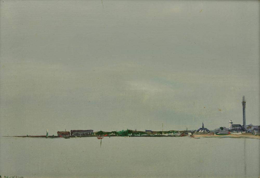 Appraisal: ANNE PACKARD American b Untitled View of Provincetown Harbor oil