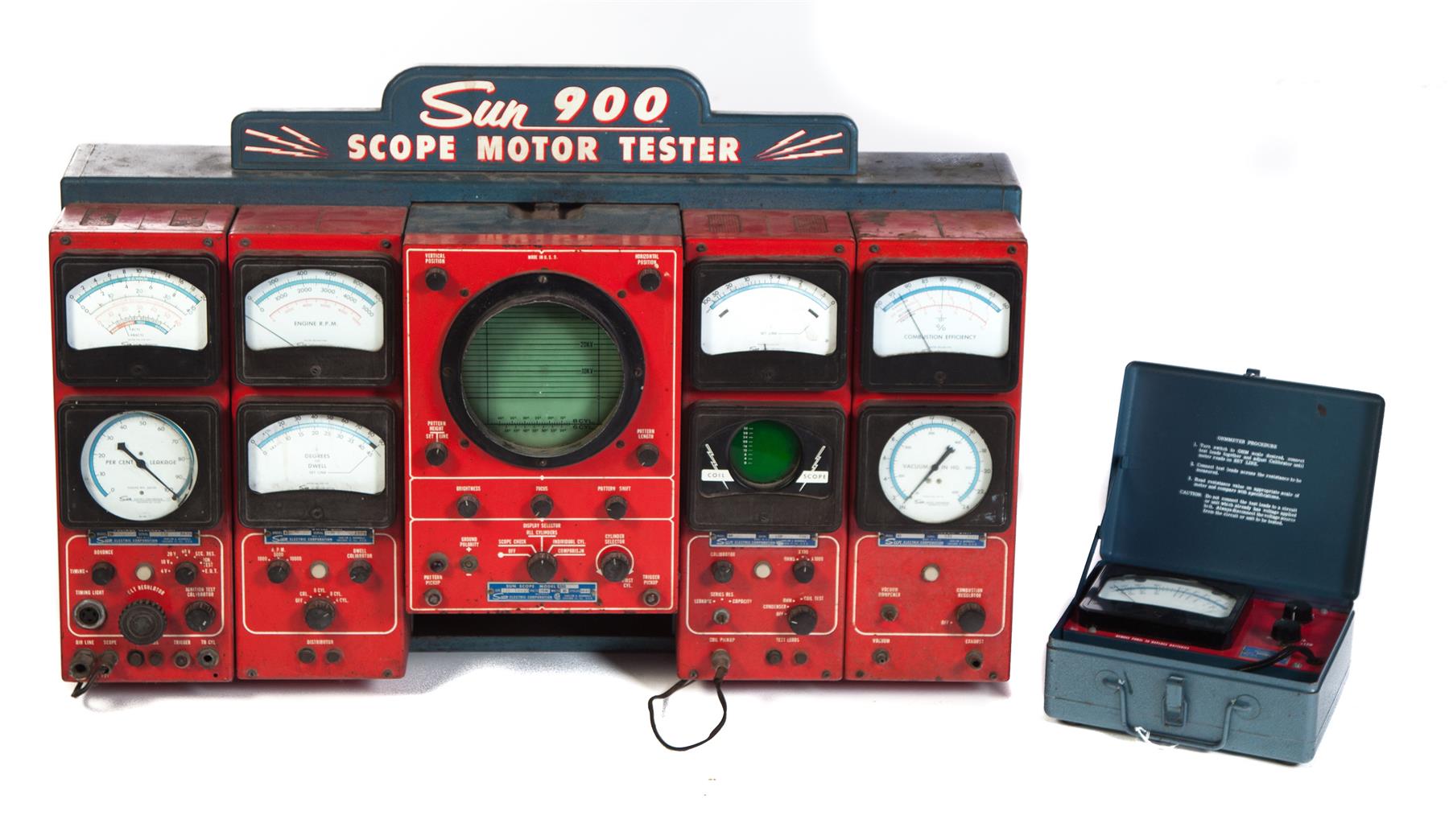 Appraisal: SUN MOTOR TESTER AND OHMMETER American th century One blue