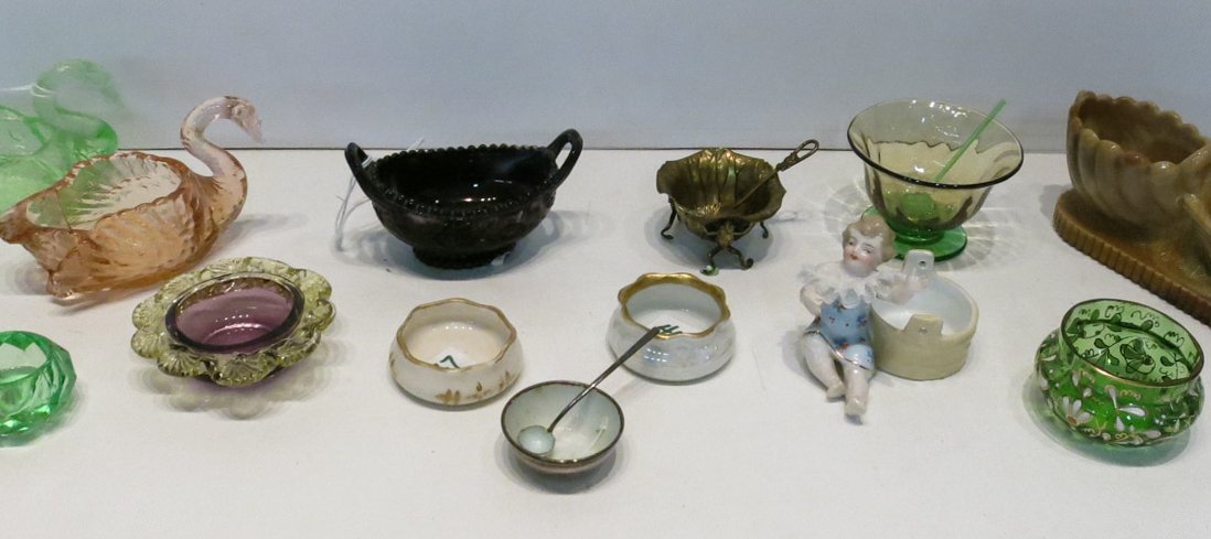 Appraisal: COLLECTION OF ASSORTED SALT CELLARS fifty pieces various designs and