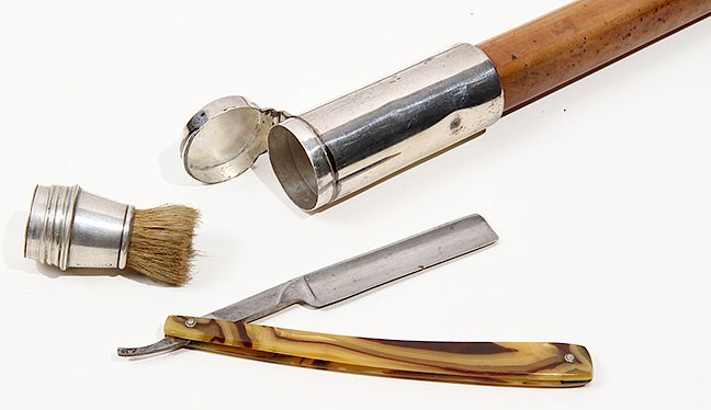 Appraisal: Shaving Kit System Cane- Late th Century- A British Drew