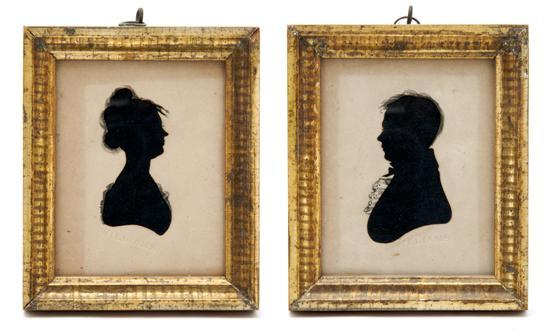 Appraisal: A Pair of Silhouettes Williams the first of a lady's