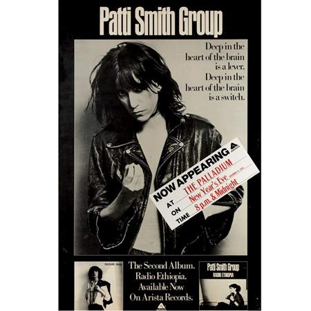 Appraisal: POSTER Patti Smith Group Now appearing at The Palladium New