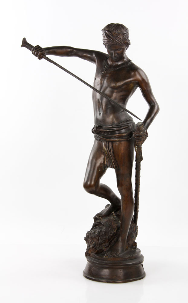 Appraisal: - Mercie David with the Head of Goliath Bronze David