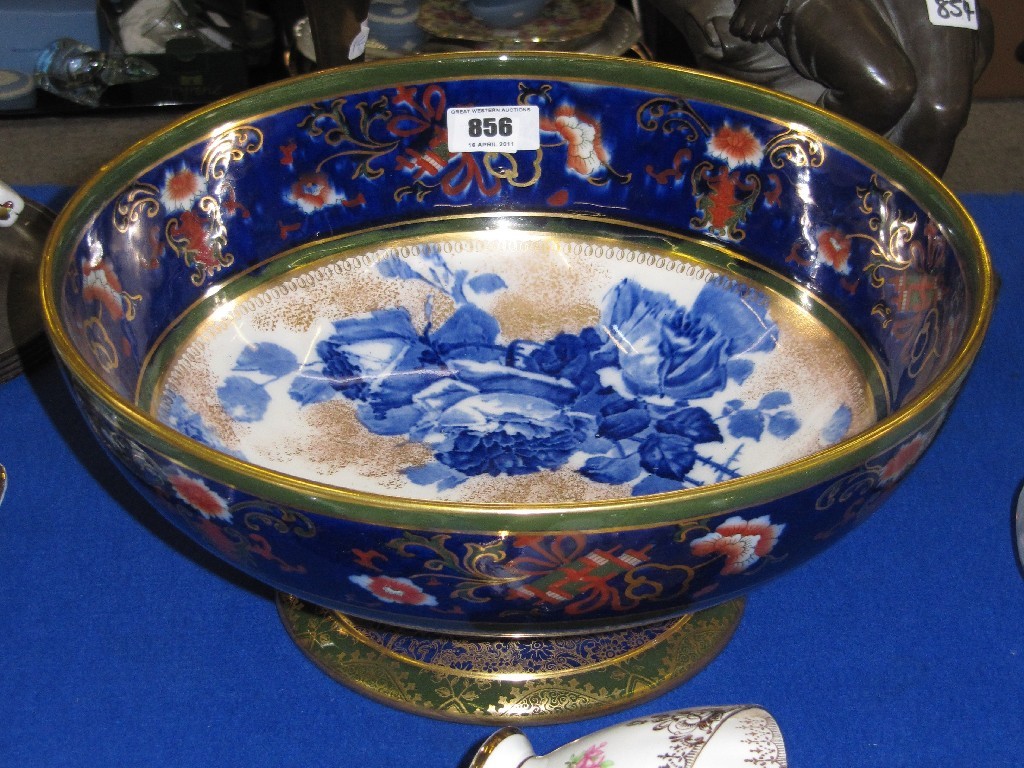 Appraisal: Large Doulton bowl with Gloire de Dijon pattern in the