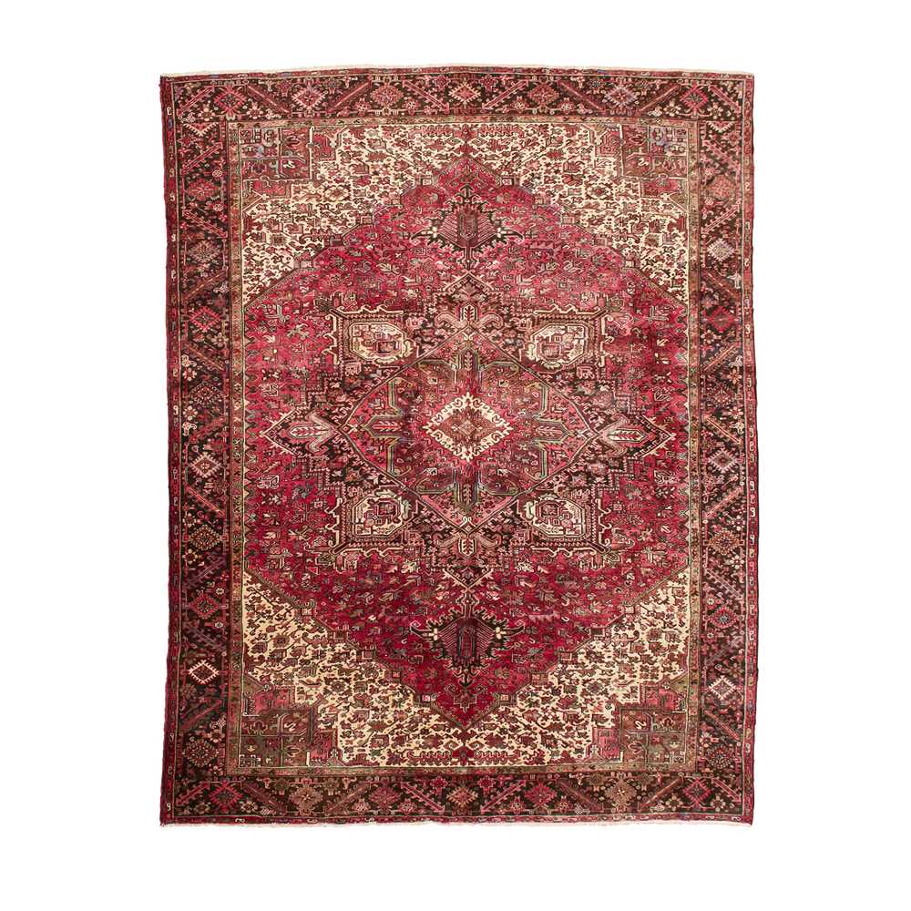 Appraisal: HERIZ CARPET NORTHWEST PERSIA LATE TH CENTURY the raspberry field