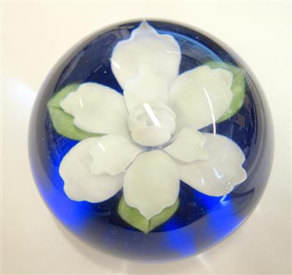 Appraisal: Daniel Salazar 'Gardenia' paperweight dated