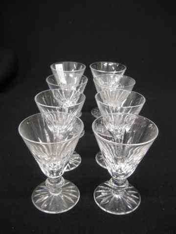 Appraisal: Waterford Cut Crystal Cordials '' signed one has rim chip