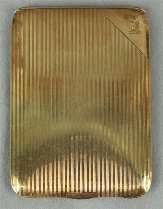 Appraisal: AMERICAN K GOLD CIGARETTE CASE weight dwts