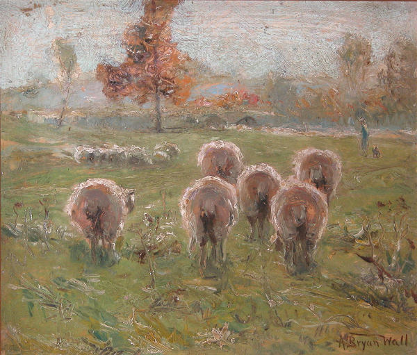 Appraisal: Shephard and Flock circa Wall Alfred Bryan American - x