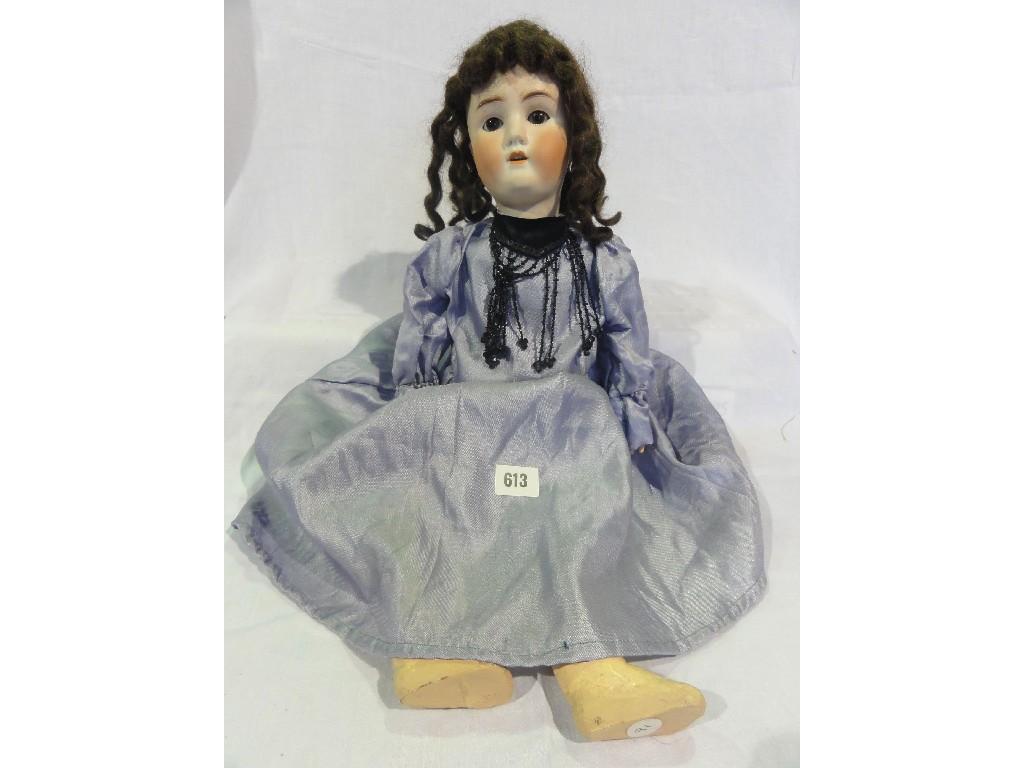 Appraisal: A Victorian style doll with Bisque head stamped A B